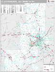 Durham-Chapel Hill Wall Map Premium Style